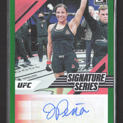 2022 Panini Donruss Signature Series Julianna Peña #SS-JPN Green Auto