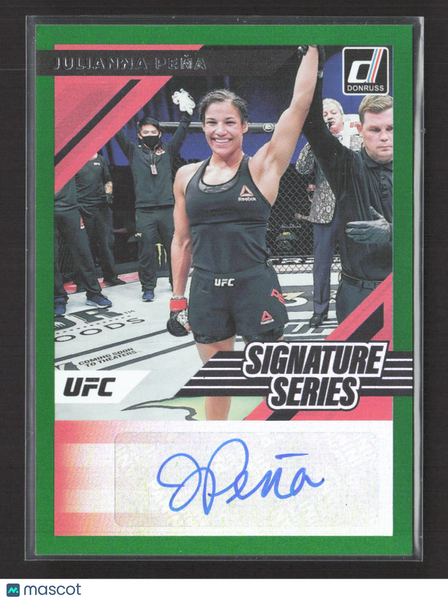 2022 Panini Donruss Signature Series Julianna Peña #SS-JPN Green Auto