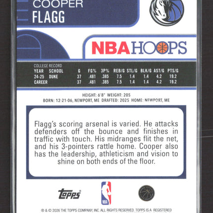 2026 Topps NBA Hoops Cooper Flagg #35 RC