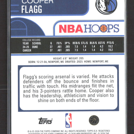 2026 Topps NBA Hoops Cooper Flagg #35 RC