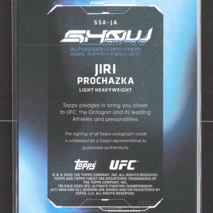 2025 Topps Finest UFC Show Stoppers Jiri Prochazka #SSA-JA Auto