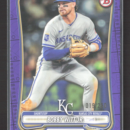 2026 Topps Bowman Bobby Witt Jr. #25 Purple 019/250