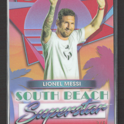 2024 Topps Chrome South Beach Superstar Lionel Messi #SB-1 Red Refractor /5