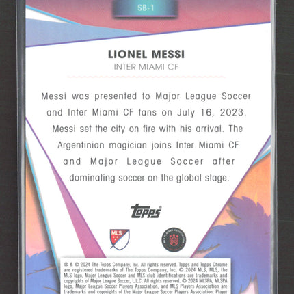 2024 Topps Chrome South Beach Superstar Lionel Messi #SB-1 Red Refractor /5