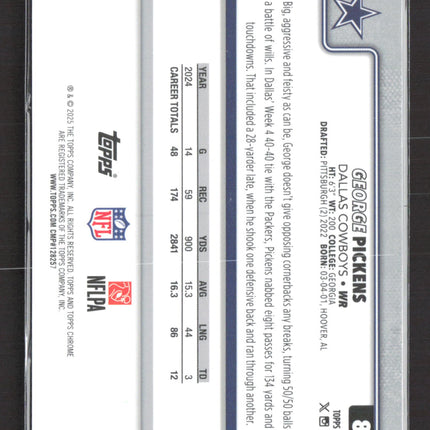 2025 Topps Chrome George Pickens #80 Gold Wave 13/50