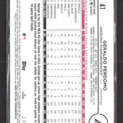2024 Topps Series 1 Geraldo Perdomo #41 Easter Flowers Foil /50