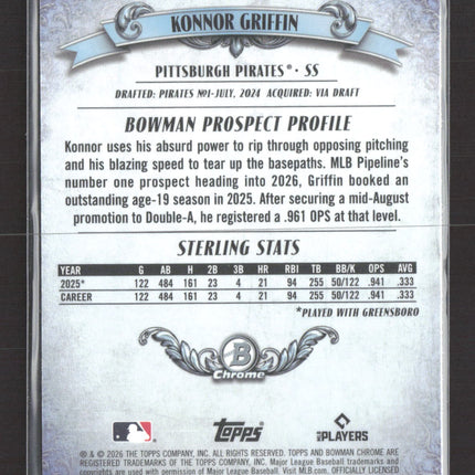 2026 Bowman Sterling Chrome Konnor Griffin #BST-7