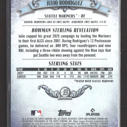2026 Bowman Sterling Revelation Julio Rodríguez #BST-3