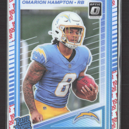2025 Panini Donruss Optic Prizm Omarion Hampton #212 100 Emoji