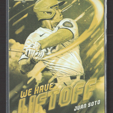 2021 Topps Fire We Have Liftoff Juan Soto #WHL-19 Gold