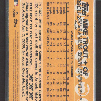 2023 Topps Chrome 35th Anniversary Mike Trout #88CU-2