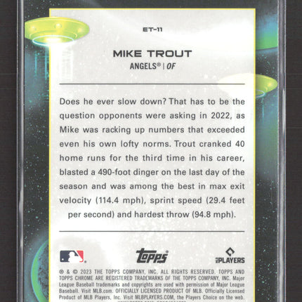 2023 Topps Chrome Extraterrestrial Talent Mike Trout #ET-11