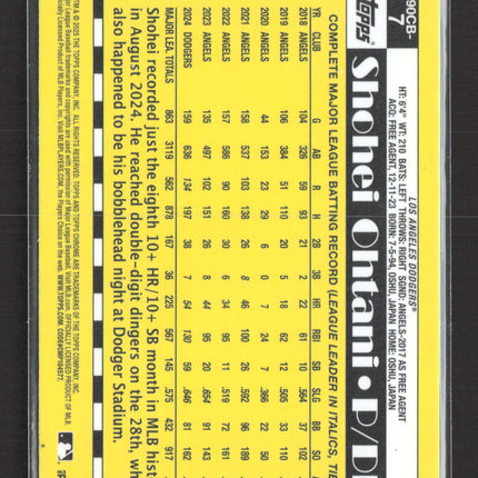 2024 Topps Chrome 1989 Topps Baseball Shohei Ohtani #90CB-7 Refractor