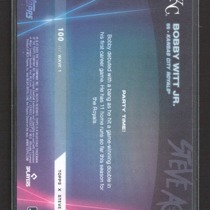 2022 Topps Steve Aoki's Baseball Party Bobby Witt Jr. #100 RC