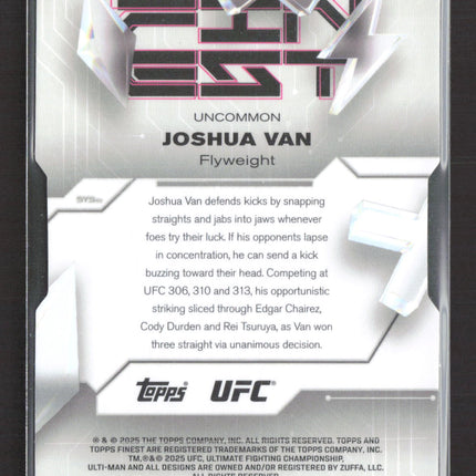 2024 Topps Finest UFC Joshua Van #164 Uncommon RC 09/50