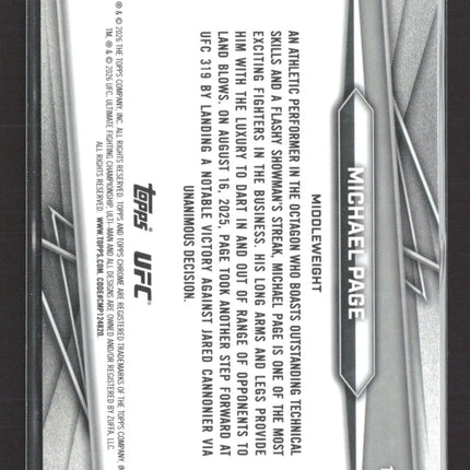 2026 Topps Chrome UFC Michael Page #135 Orange 22/25