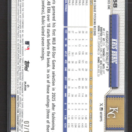 2026 Topps Series One Kris Bubic #58 Black /10