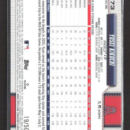 2026 Topps Series One Yusei Kikuchi #173 Gold Foil /50