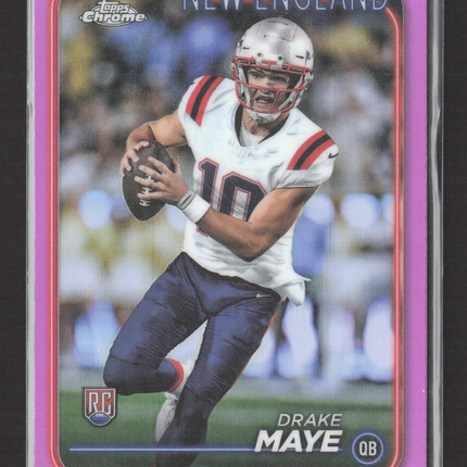 2024 Topps Chrome Drake Maye #203 Pink RC