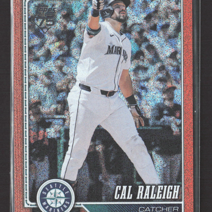 2026 Topps Series One Cal Raleigh #140 Orange Sand Glitter /25