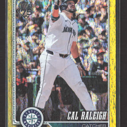 2026 Topps Series One Cal Raleigh #140 Yellow Crackle 399/399