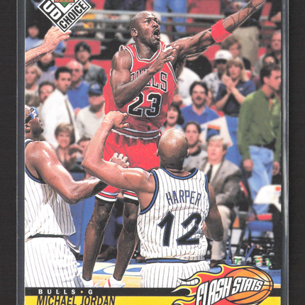 1998 Upper Deck UD Choice Flash Stats Michael Jordan #185