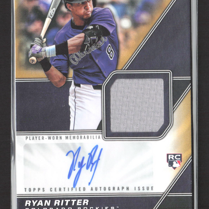 2026 Topps Major League Material Ryan Ritter #MLMA-RY 22/50 RC Patch Auto