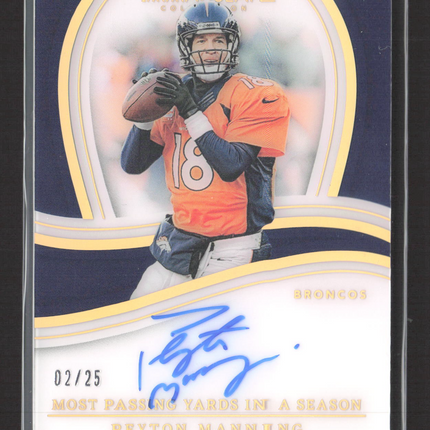 2023 Panini Immaculate Records Peyton Manning #IR-PMA 02/25 Auto