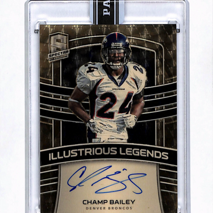 2025 Spectra Illustrious Legends Champ Bailey Black Box Gold Vinyl Auto 1/1