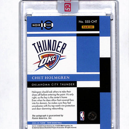 2025 Panini Noir Sneaker Spotlight Signatures Chet Holmgren #SSS-CHT Auto /99