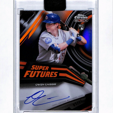 2026 Topps Chrome Black Super Futures Owen Caissie #SFA-OC RC 01/25 Auto