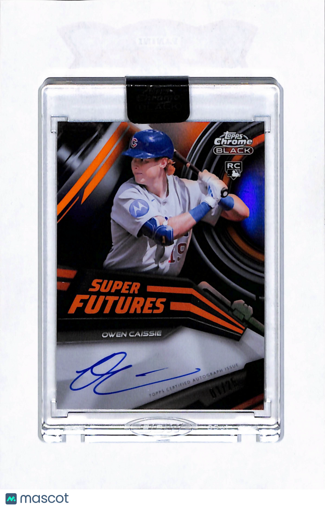 2026 Topps Chrome Black Super Futures Owen Caissie #SFA-OC RC 01/25 Auto