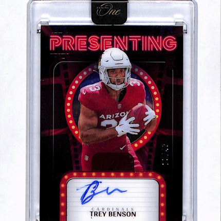 2025 Panini One Football Presenting Trey Benson #165 Auto /49