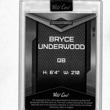 2024 Wild Card Alumination Bryce Underwood #ABC-BU Black Auto 1/1
