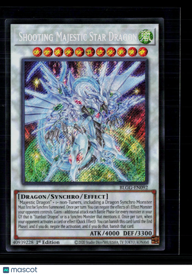 Yu-Gi-Oh! Shooting Majestic Star Dragon Glorious Gallery SR BLGG-EN092 1st Ed
