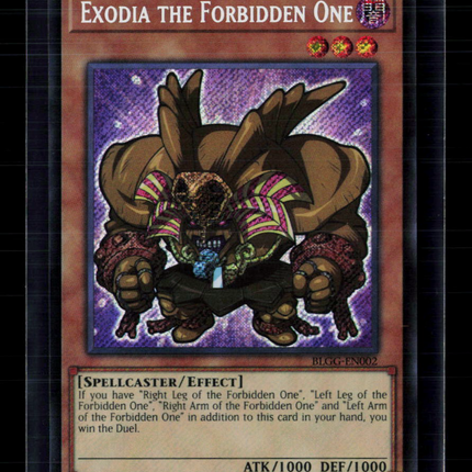 Yu-Gi-Oh! Exodia the Forbidden One Glorious Gallery SR BLGG-EN002 1st Edition