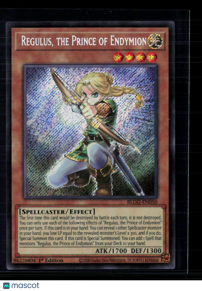 Yu-Gi-Oh! Regulus, the Prince of Endymion Glorious Gallery SR BLGG-EN050 1st Ed