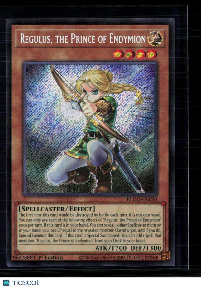 Yu-Gi-Oh! Regulus, the Prince of Endymion Glorious Gallery SR BLGG-EN050 1st Ed