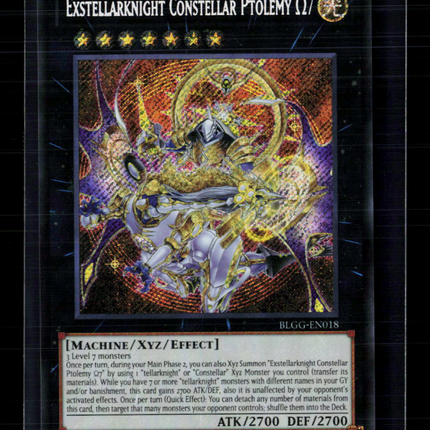 Yu-Gi-Oh! Exstellarknight Constellar Ptolemy Omega 7 SR BLGG-EN018 1st Edition