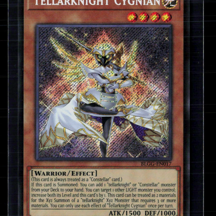 Yu-Gi-Oh! Tellarknight Cygnian Glorious Gallery SR BLGG-EN017 1st Edition