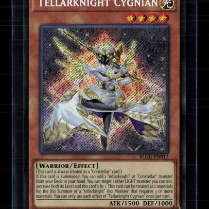 Yu-Gi-Oh! Tellarknight Cygnian Glorious Gallery SR BLGG-EN017 1st Edition