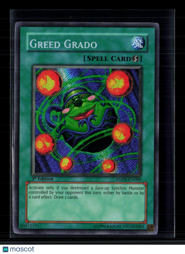 Yu-Gi-Oh! Greed Grado Ancient Prophecy Secret Rare • ANPR-EN088 1st Edition