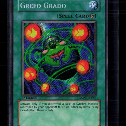 Yu-Gi-Oh! Greed Grado Ancient Prophecy Secret Rare • ANPR-EN088 1st Edition