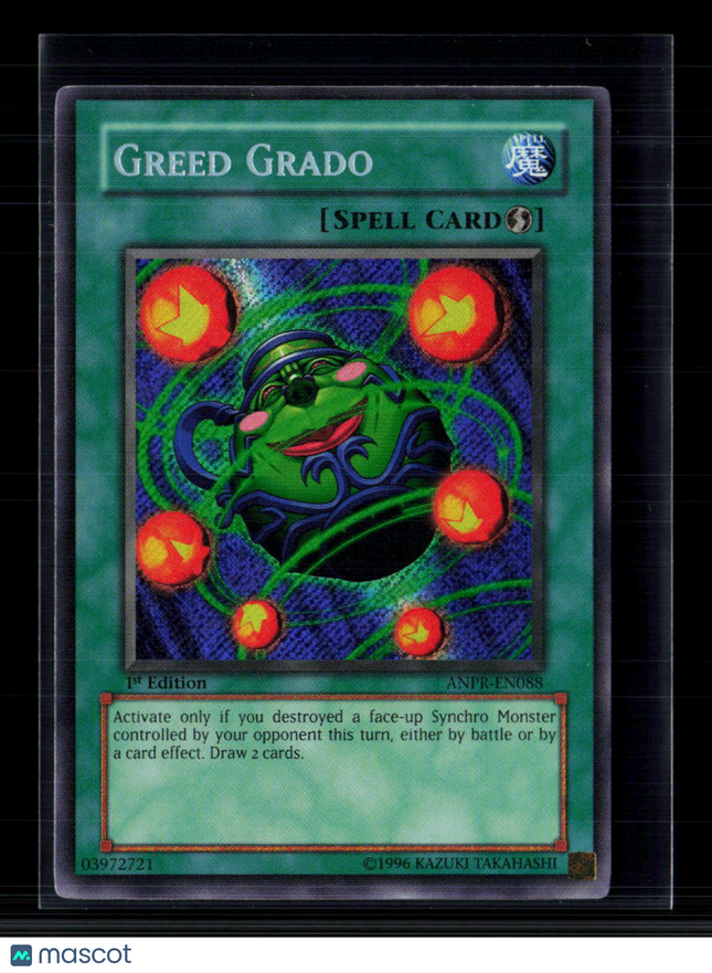 Yu-Gi-Oh! Greed Grado Ancient Prophecy Secret Rare • ANPR-EN088 1st Edition