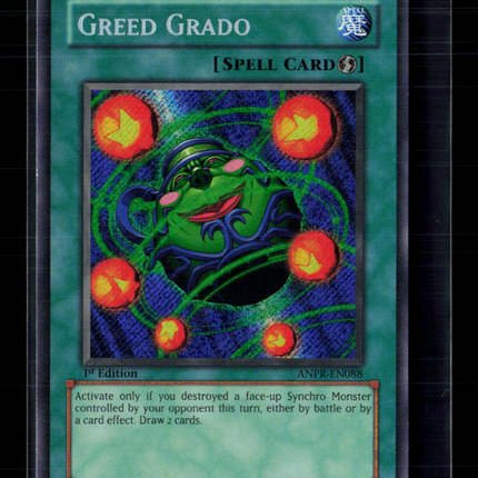 Yu-Gi-Oh! Greed Grado Ancient Prophecy Secret Rare • ANPR-EN088 1st Edition