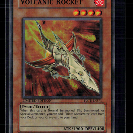 Yu-Gi-Oh! Volcanic Rocket Sneak Preview Series 3 Super Rare • FOTB-ENSP1 Limited