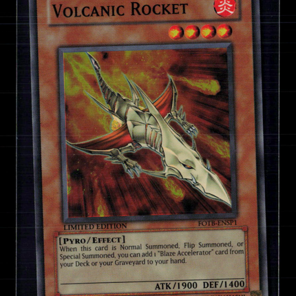 Yu-Gi-Oh! Volcanic Rocket Sneak Preview Series 3 Super Rare • FOTB-ENSP1 Limited
