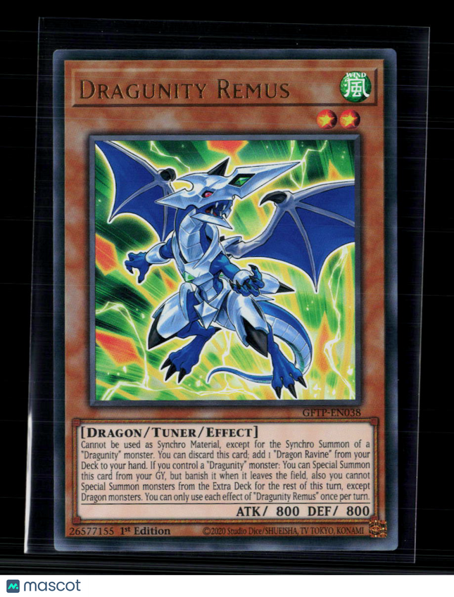 Yu-Gi-Oh! Dragunity Remus Ghosts From the Past Ultra Rare GFTP-EN038 1st Edition
