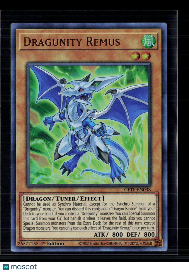 Yu-Gi-Oh! Dragunity Remus Ghosts From the Past Ultra Rare GFTP-EN038 1st Edition