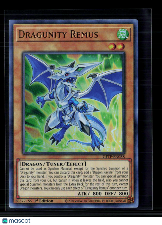 Yu-Gi-Oh! Dragunity Remus Ghosts From the Past Ultra Rare GFTP-EN038 1st Edition